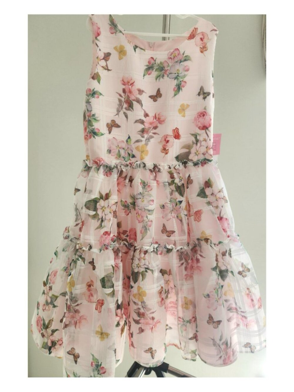 NWT Rare Editions  Floral Tulle Dress Girls Size 14  Easter Flower Girl Wedding